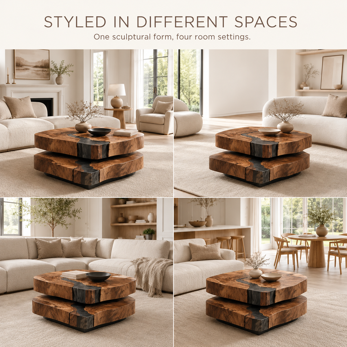 Nolan Arc Living Room Coffee Table - Design 146