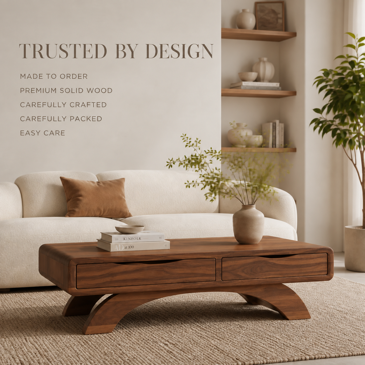 Nolan Arc Living Room Coffee Table - Design 279