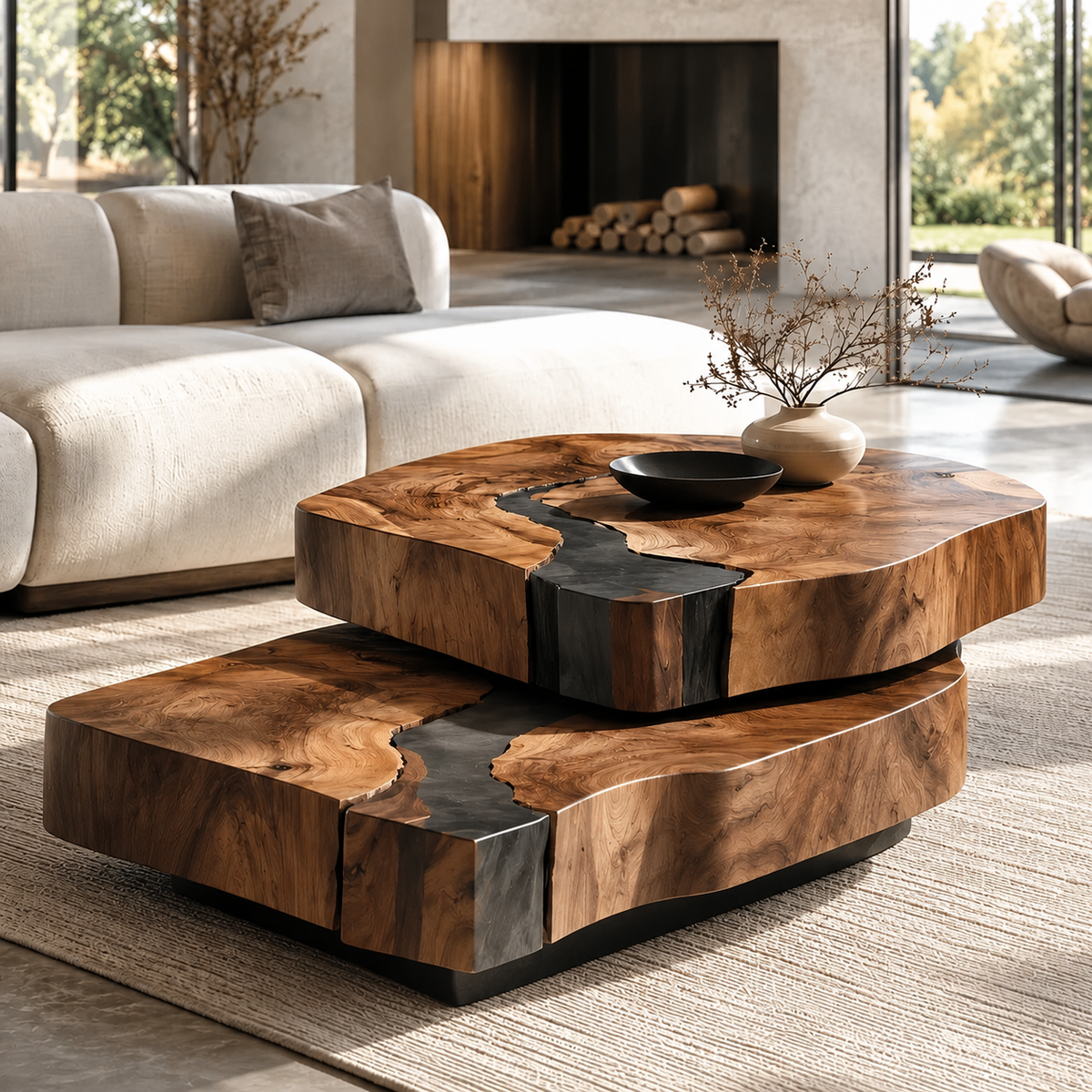 Nolan Arc Living Room Coffee Table - Design 146