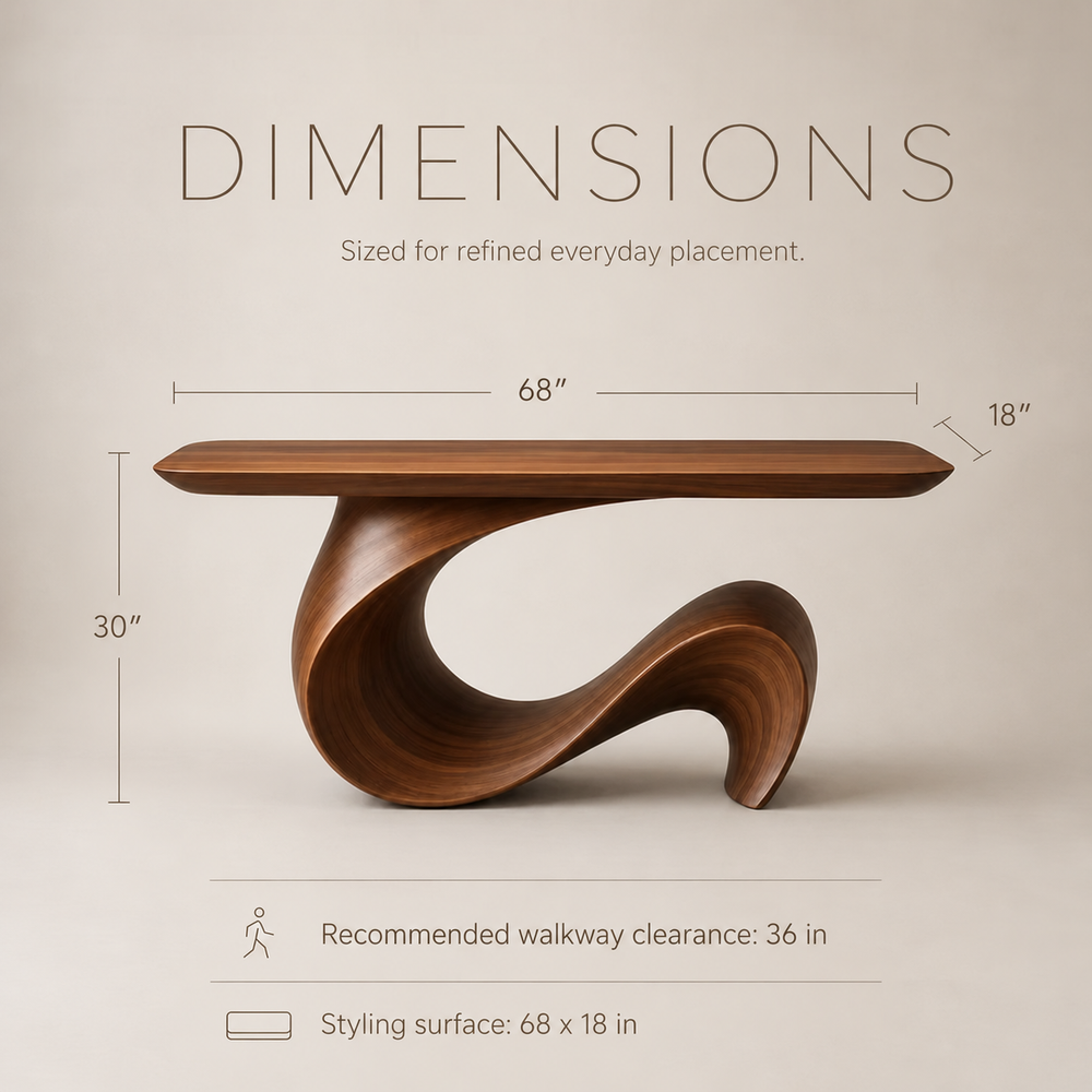 Brisa Modern Wood Console Table