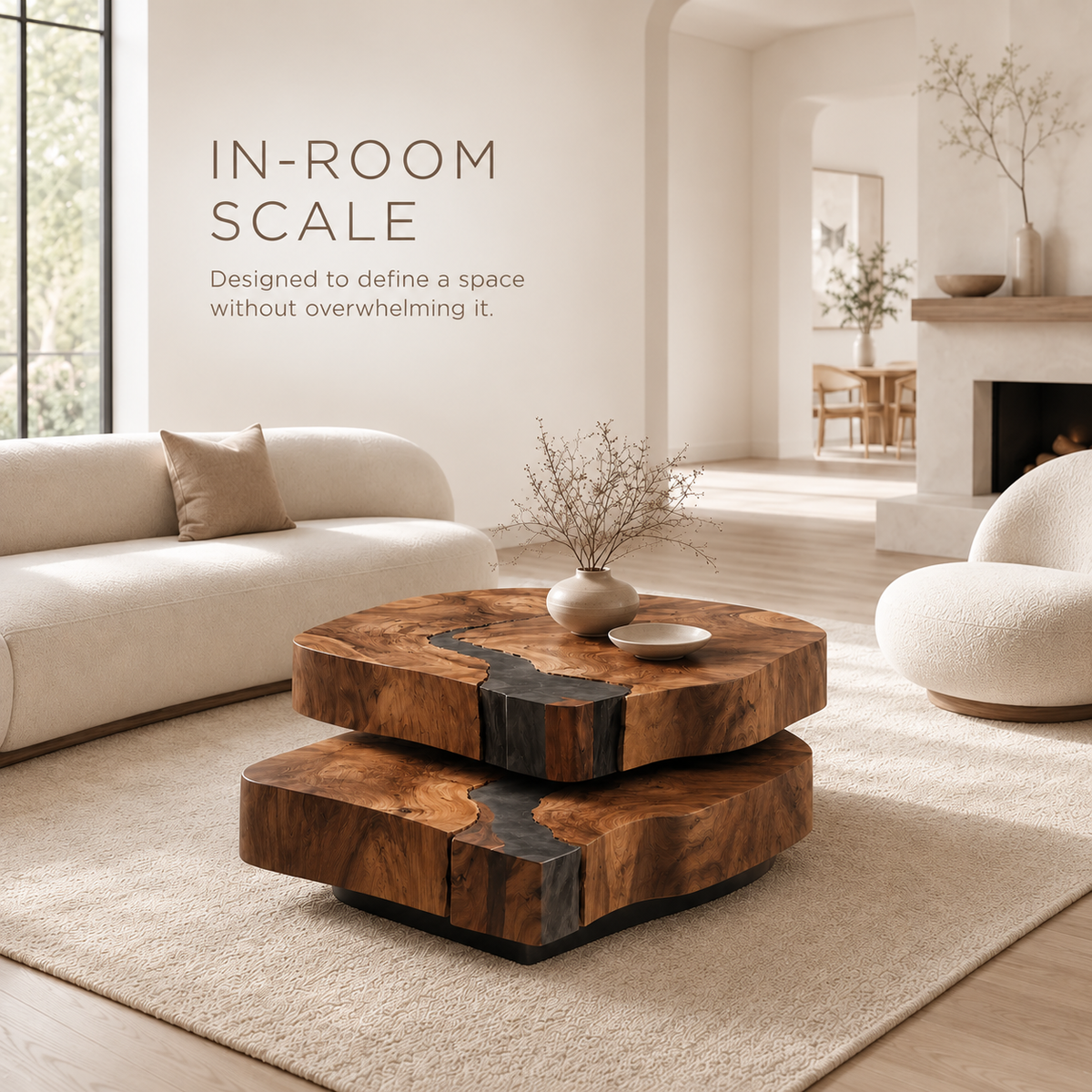Nolan Arc Living Room Coffee Table - Design 146