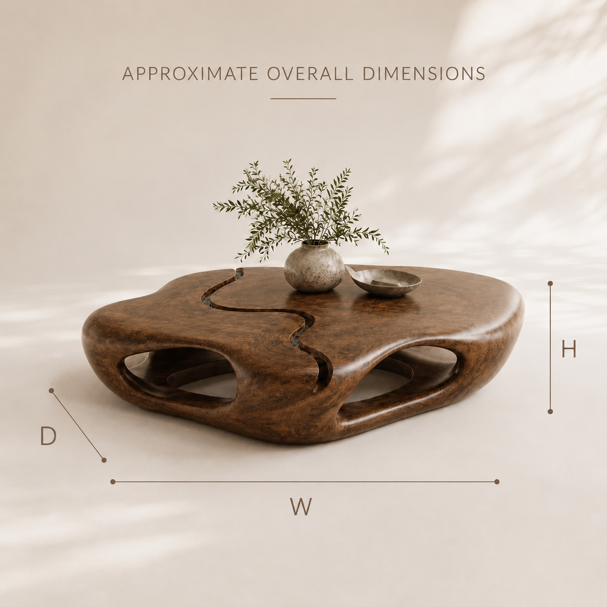 Elara Soft Curve Coffee Table - Design 104