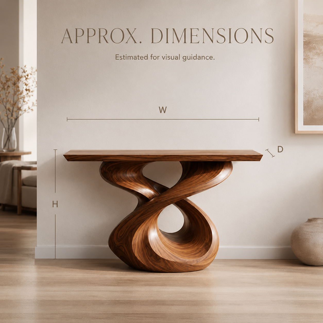 Dune Sculptural Hall Console Table