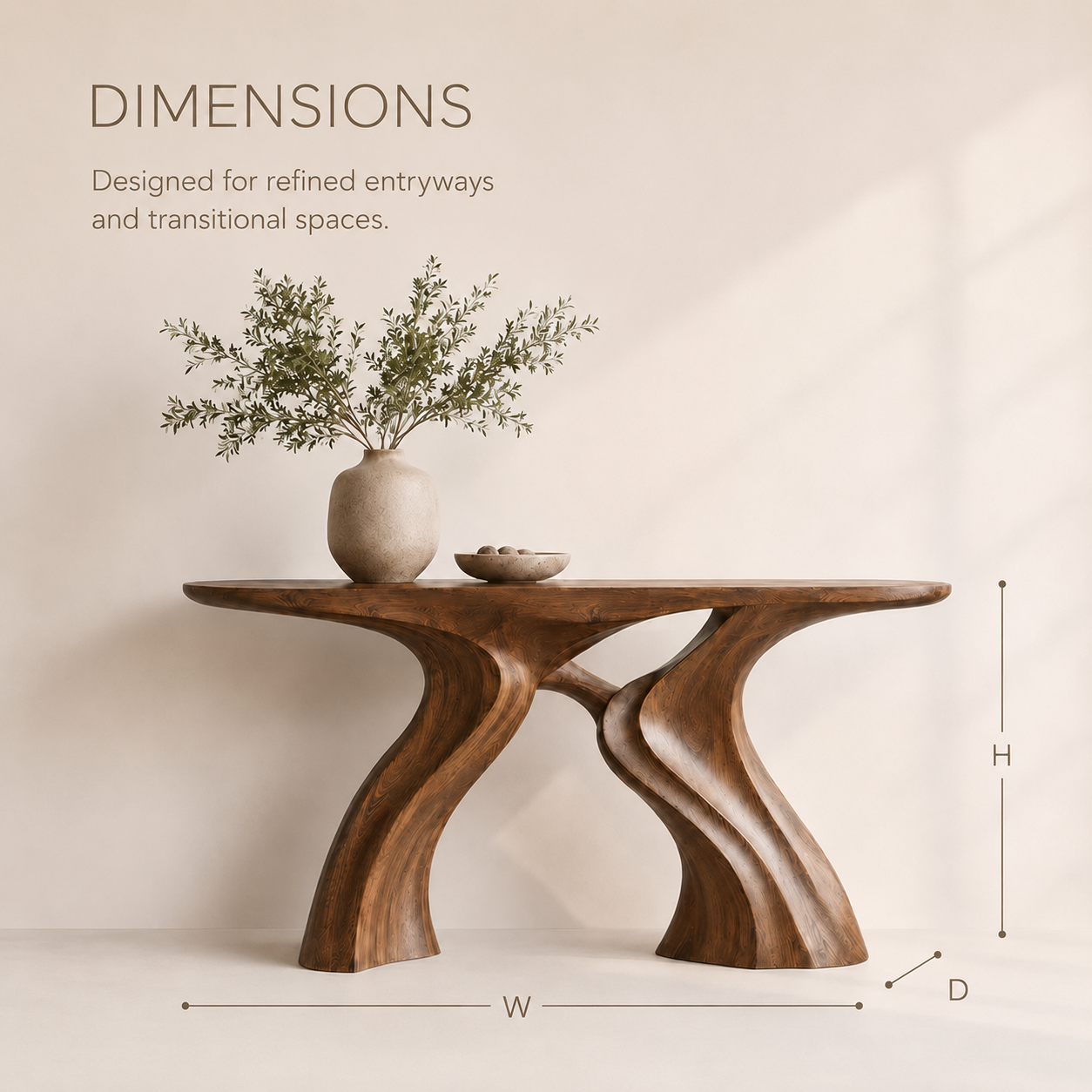 Liora Warm Walnut Console Table - Design 160