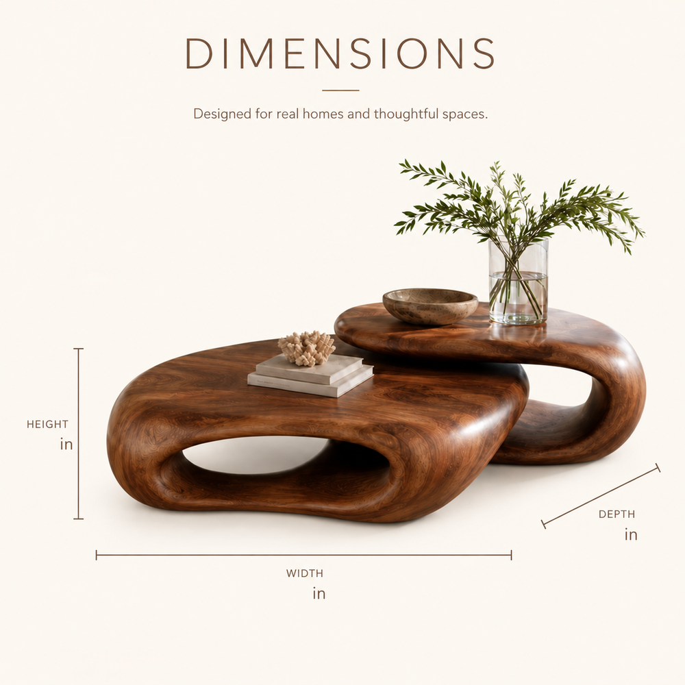 Selene Rounded Lounge Coffee Table - Design 091
