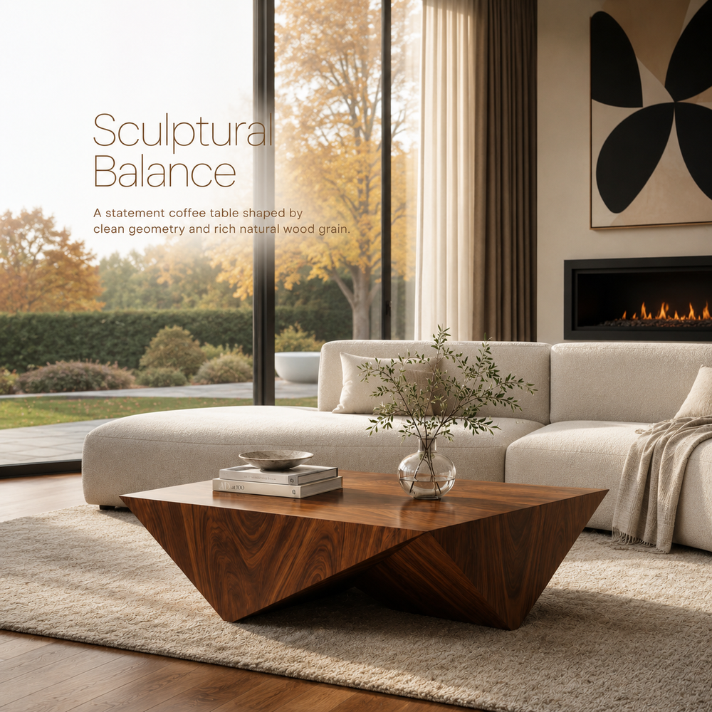 Solenne Rounded Coffee Table - view 1