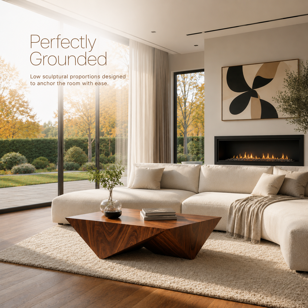 Solenne Rounded Coffee Table - view 3