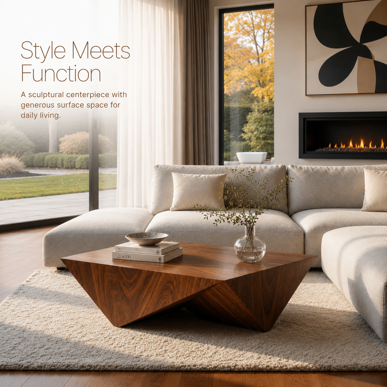 Solenne Rounded Coffee Table - view 6