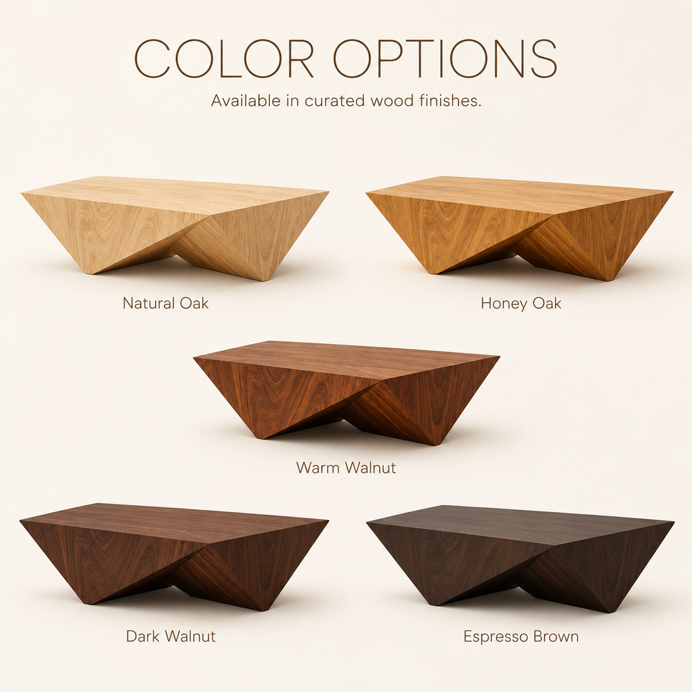 Solenne Rounded Coffee Table - Color Options
