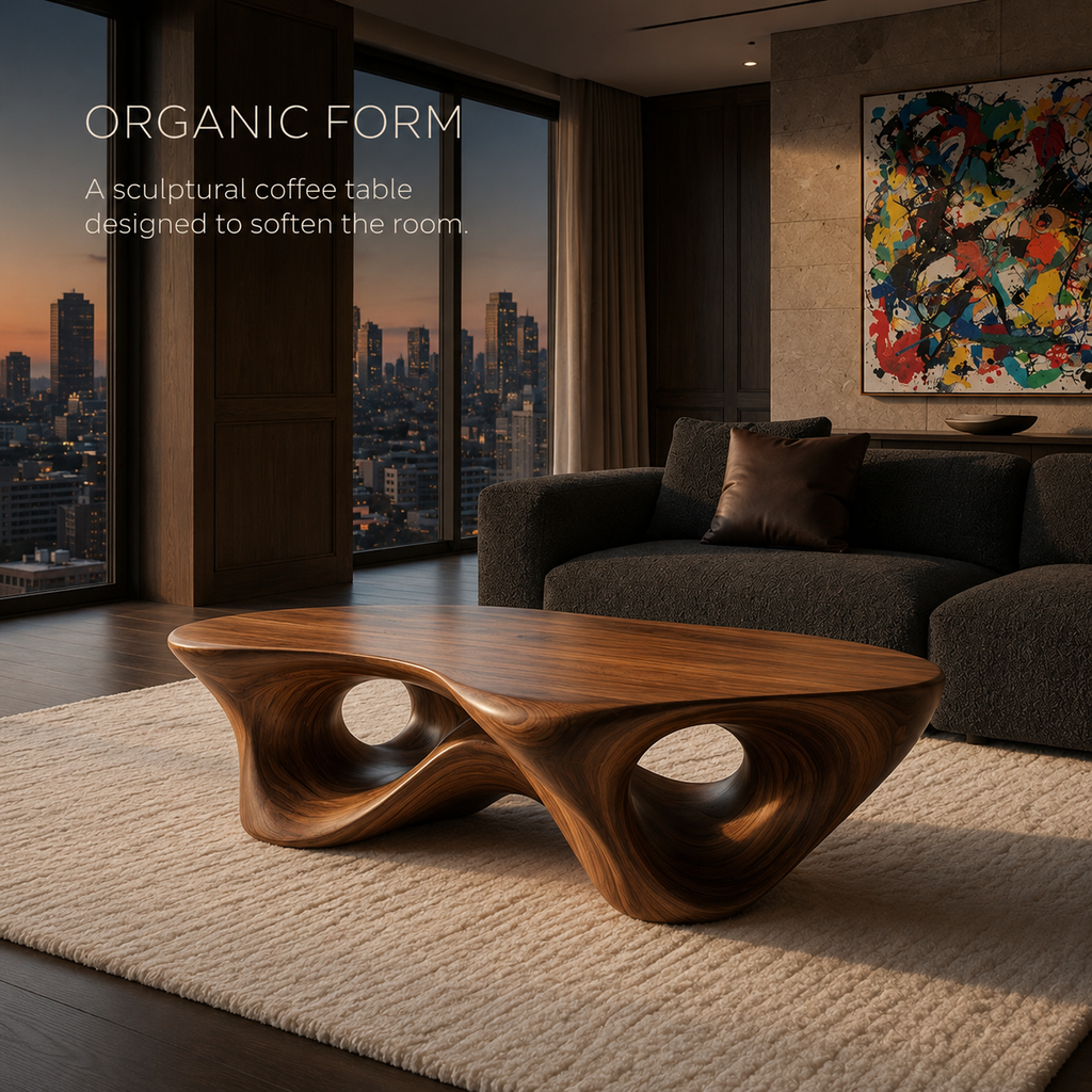 Elise Organic Walnut Coffee Table - view 1