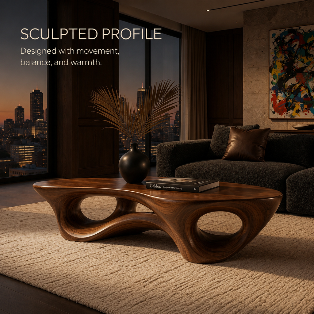 Elise Organic Walnut Coffee Table - view 4