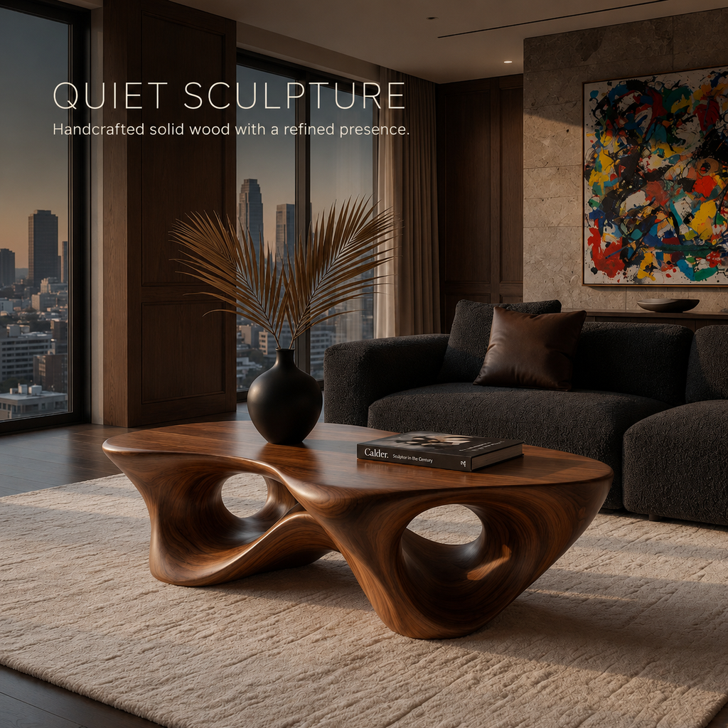 Elise Organic Walnut Coffee Table - view 5