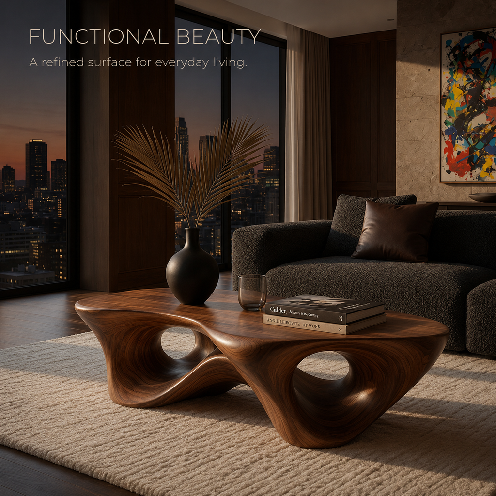 Elise Organic Walnut Coffee Table - view 6