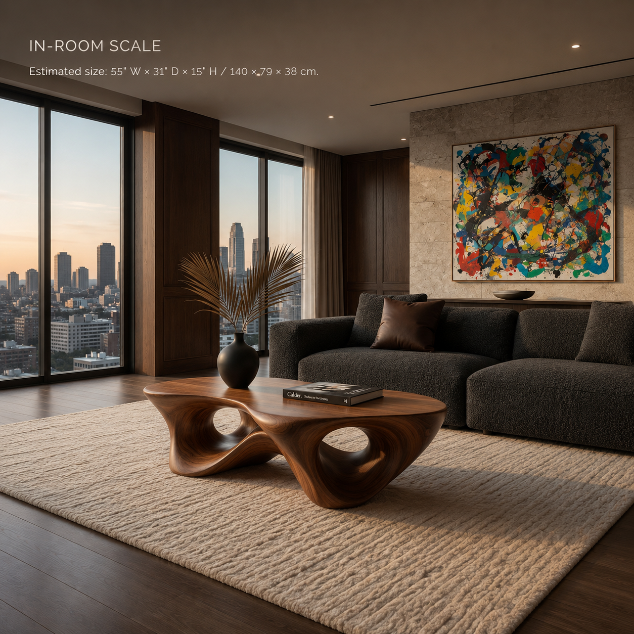 Elise Organic Walnut Coffee Table - view 7