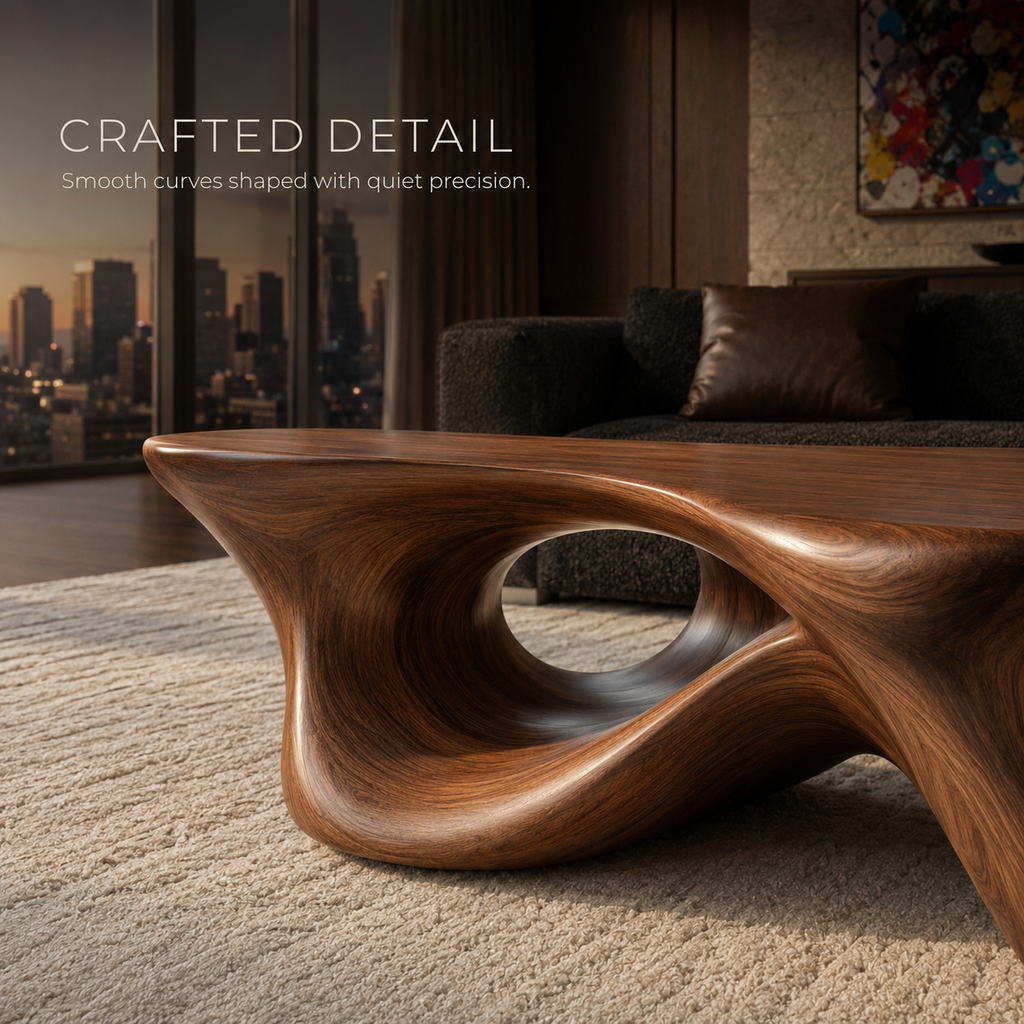 Elise Organic Walnut Coffee Table - view 9