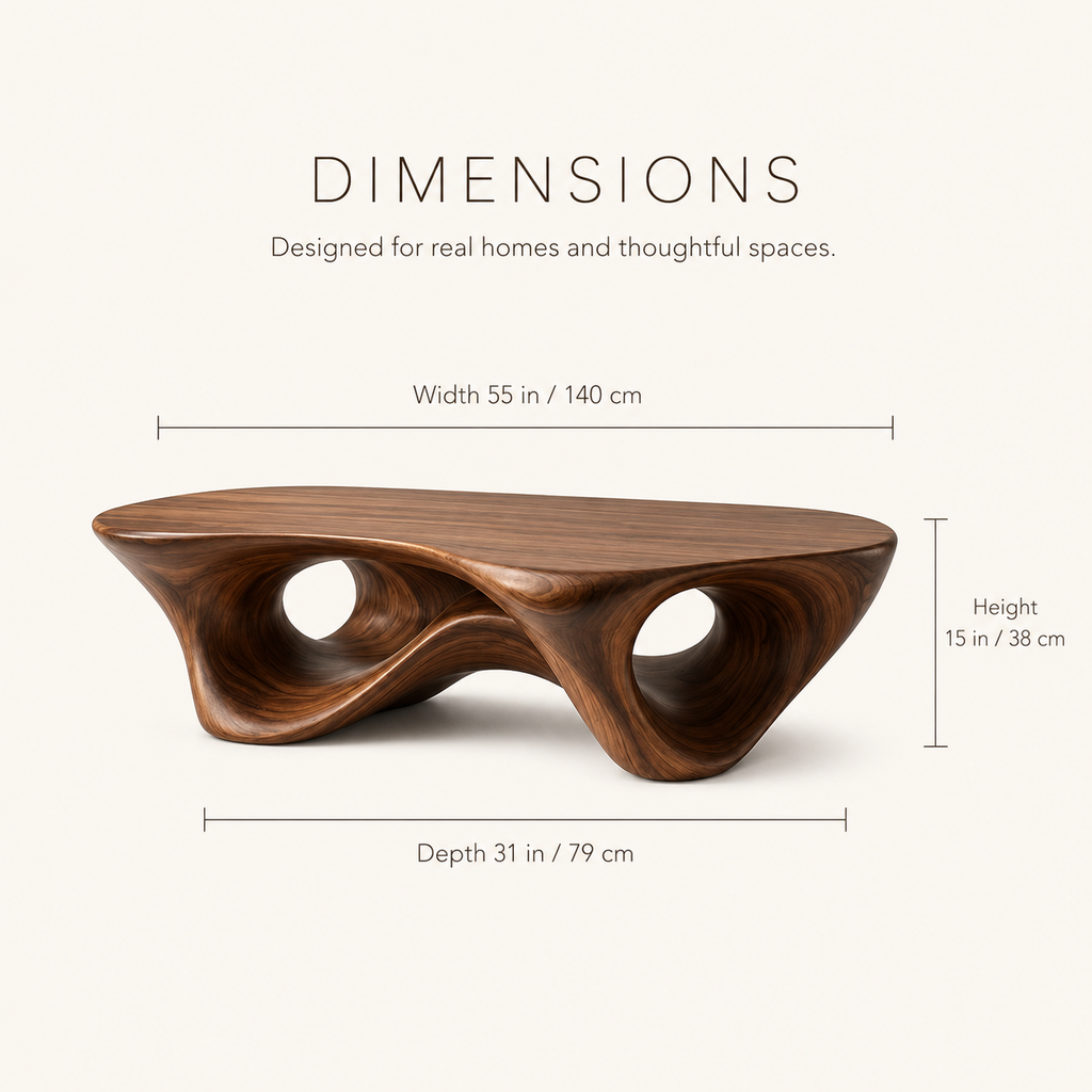 Elise Organic Walnut Coffee Table - view 10