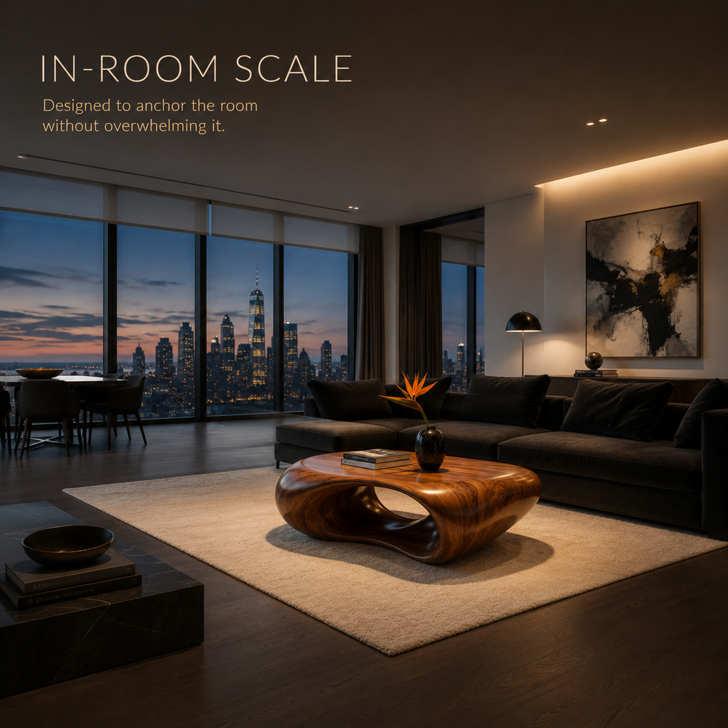 Tavian Smooth Wood Coffee Table - view 3