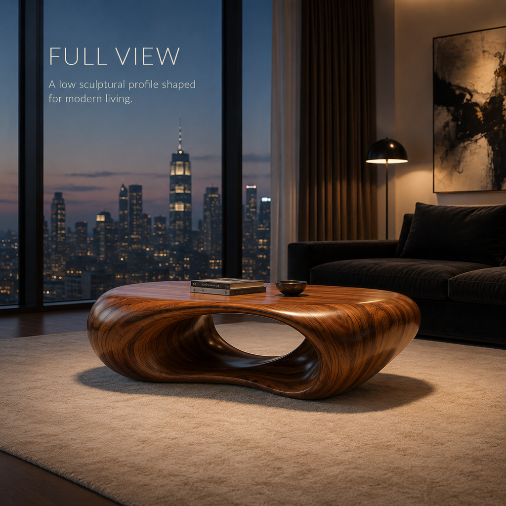 Tavian Smooth Wood Coffee Table - view 4