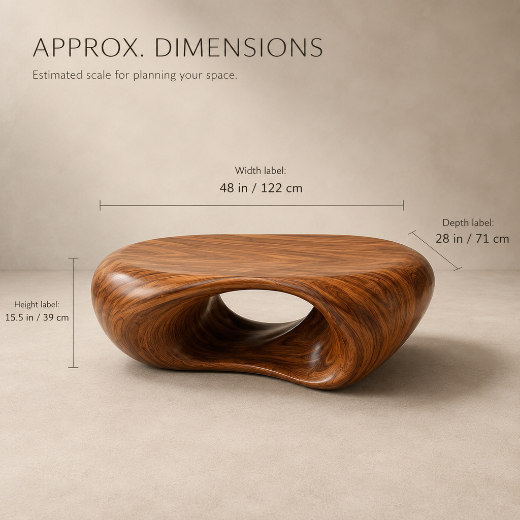Tavian Smooth Wood Coffee Table - view 7