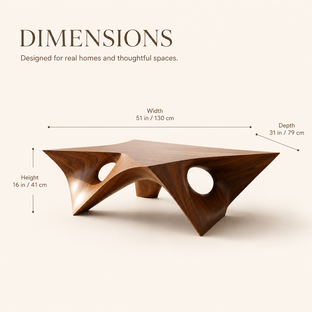 Sable Rounded Gallery Coffee Table - view 1