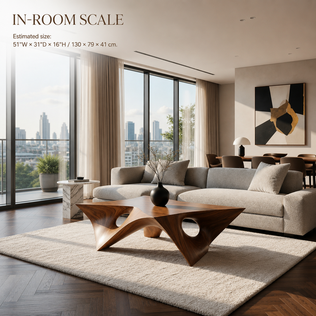 Sable Rounded Gallery Coffee Table - view 2