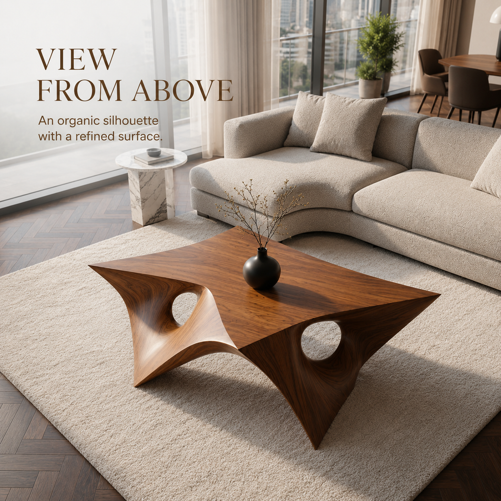 Sable Rounded Gallery Coffee Table - view 3