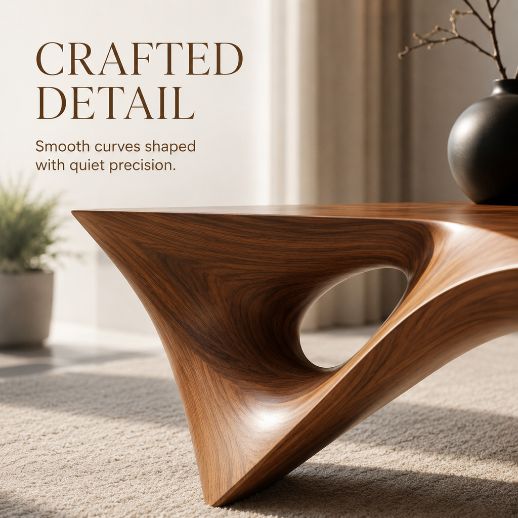 Sable Rounded Gallery Coffee Table - view 7
