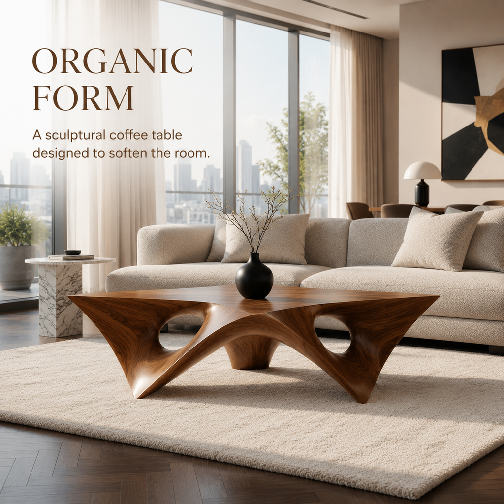 Sable Rounded Gallery Coffee Table - view 10