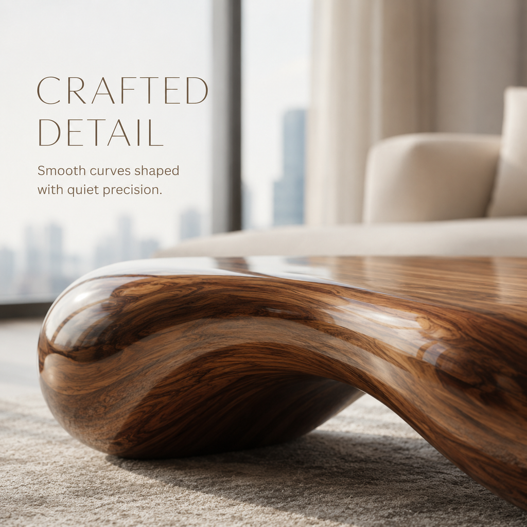 Oriel Pebble Wood Coffee Table - view 1