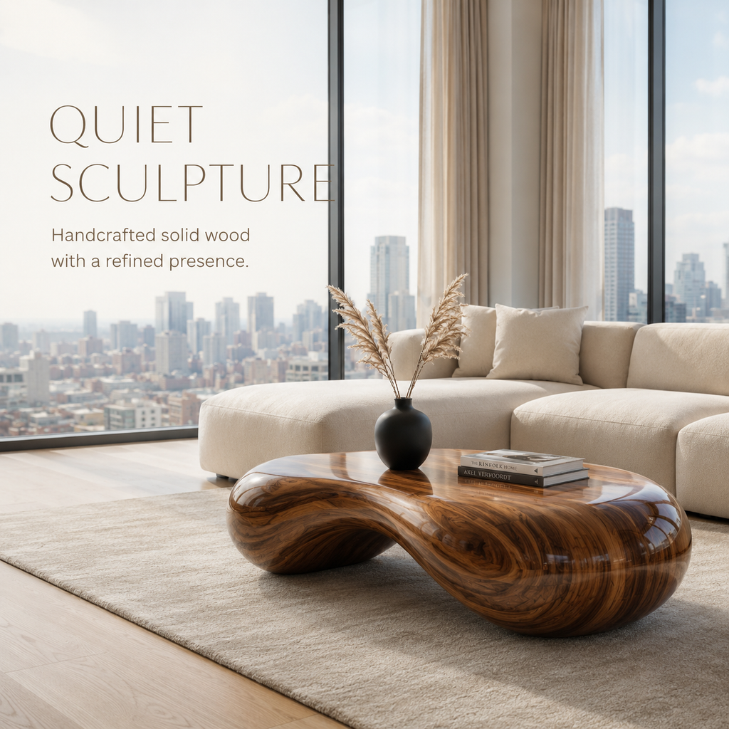 Oriel Pebble Wood Coffee Table - view 6