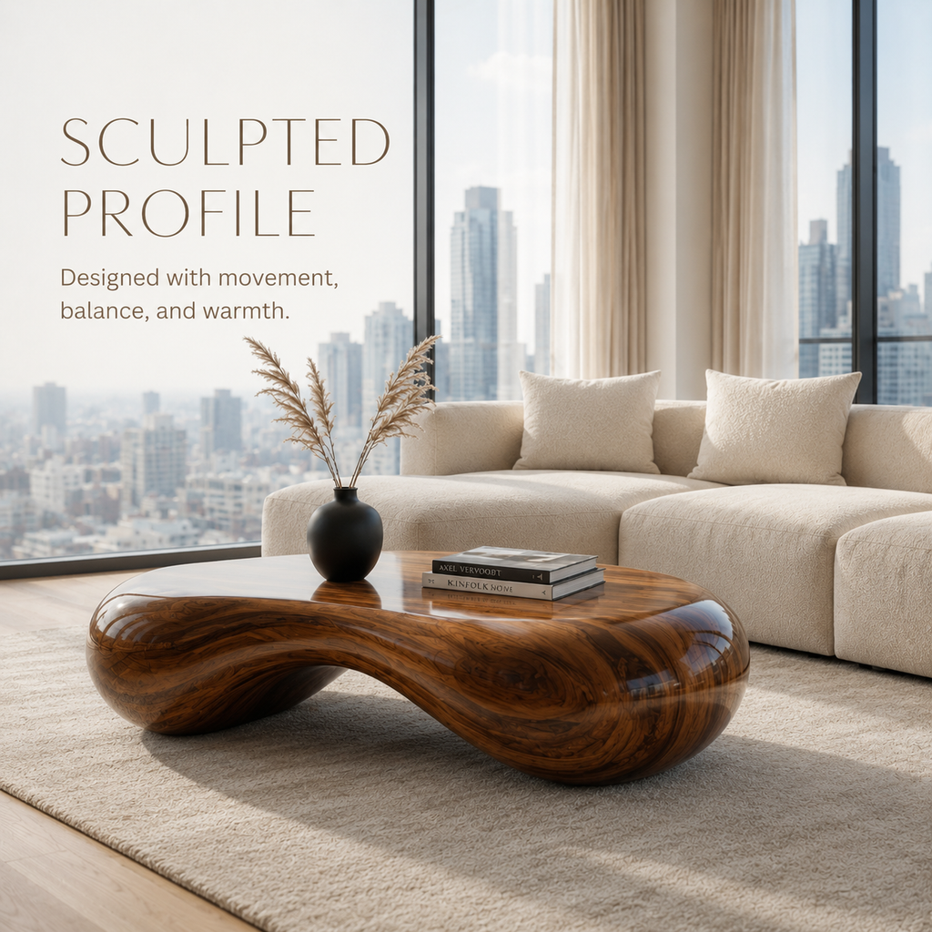 Oriel Pebble Wood Coffee Table - view 8