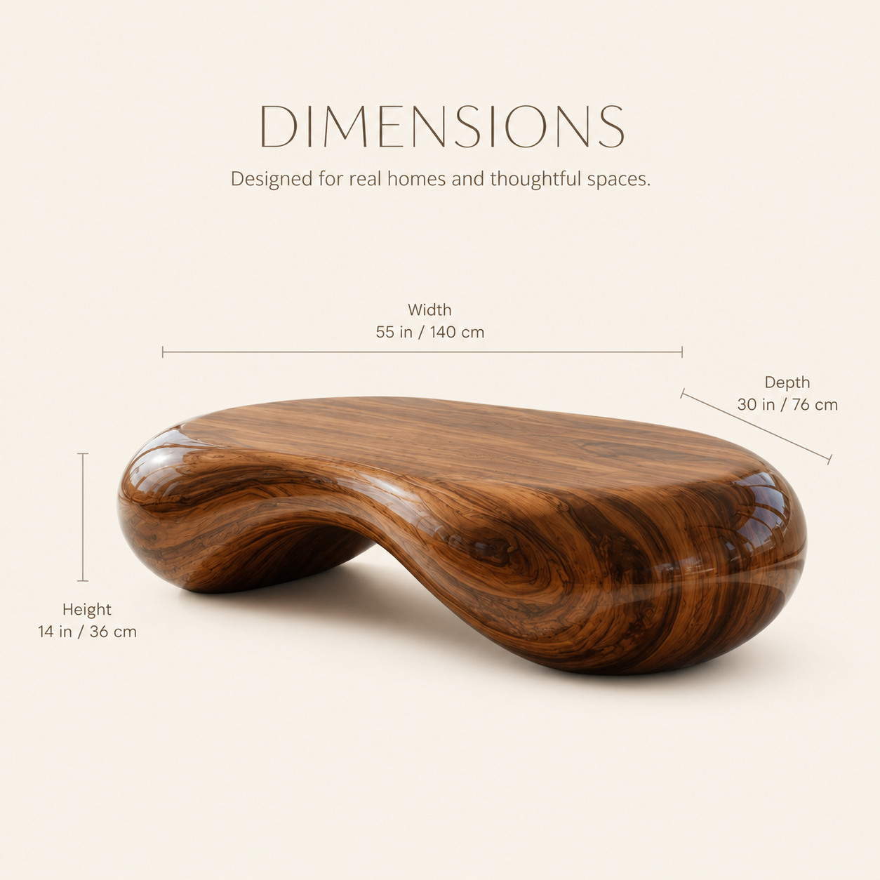 Oriel Pebble Wood Coffee Table - view 9
