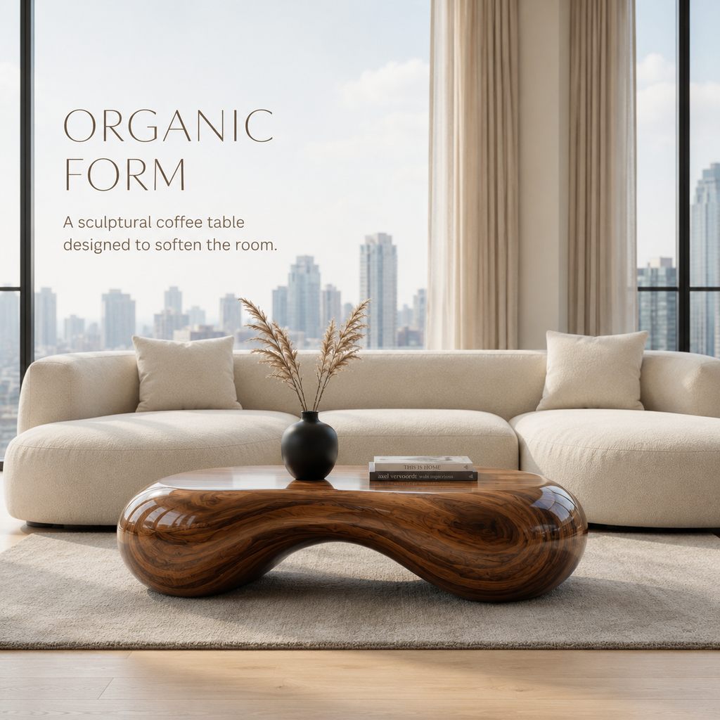 Oriel Pebble Wood Coffee Table - view 10