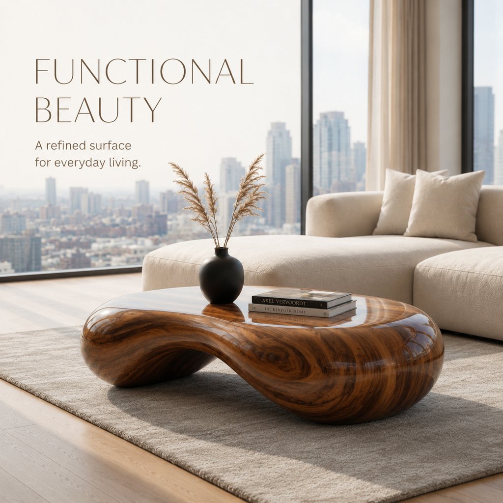 Oriel Pebble Wood Coffee Table - view 11