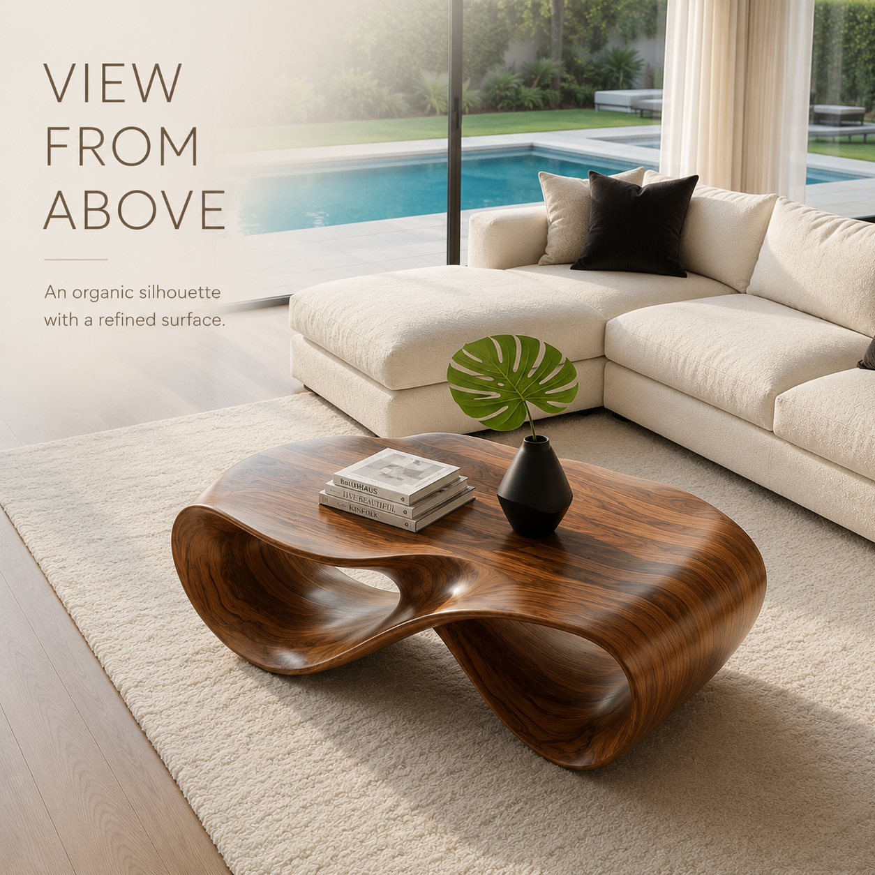 Dalia Sculptural Living Coffee Table - view 2
