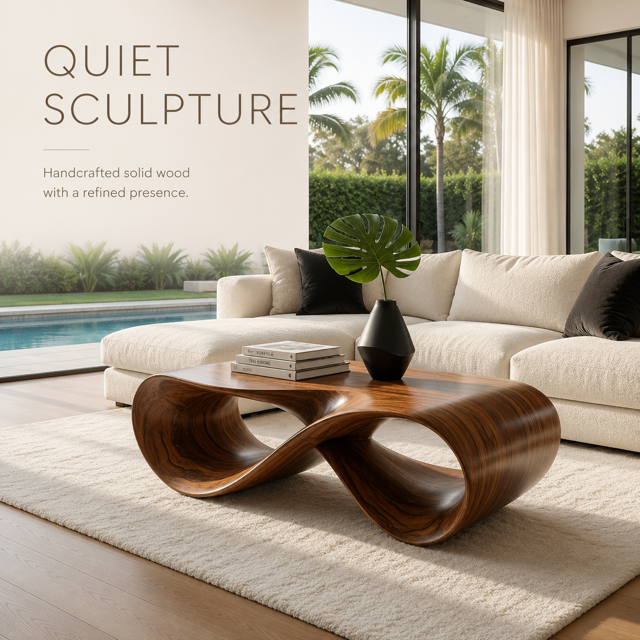 Dalia Sculptural Living Coffee Table - view 3