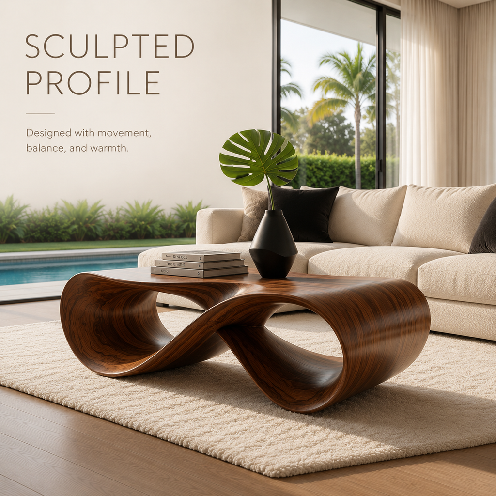 Dalia Sculptural Living Coffee Table - view 4