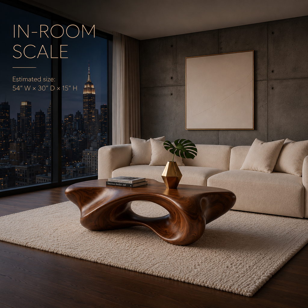 Remy Organic Modern Coffee Table - Dimensions