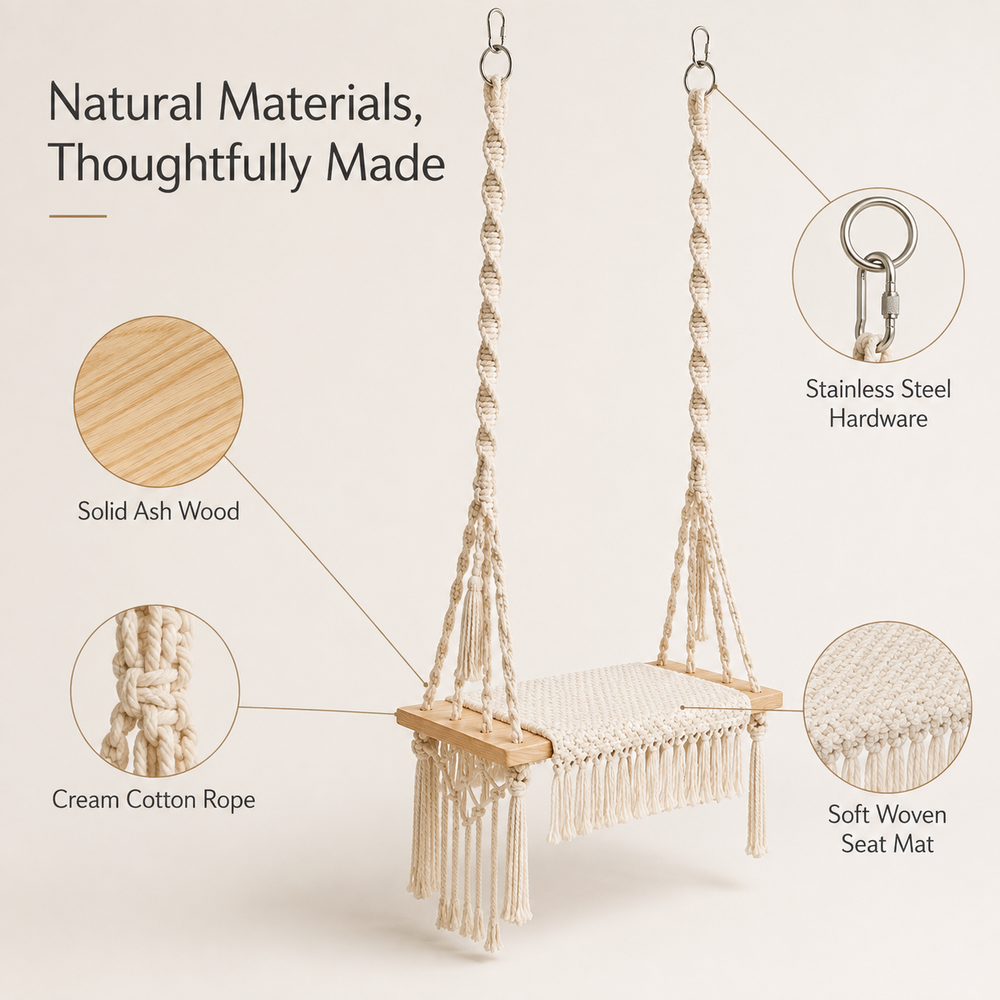 Handmade Macrame Cat Swing