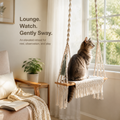 Handmade Macrame Cat Swing