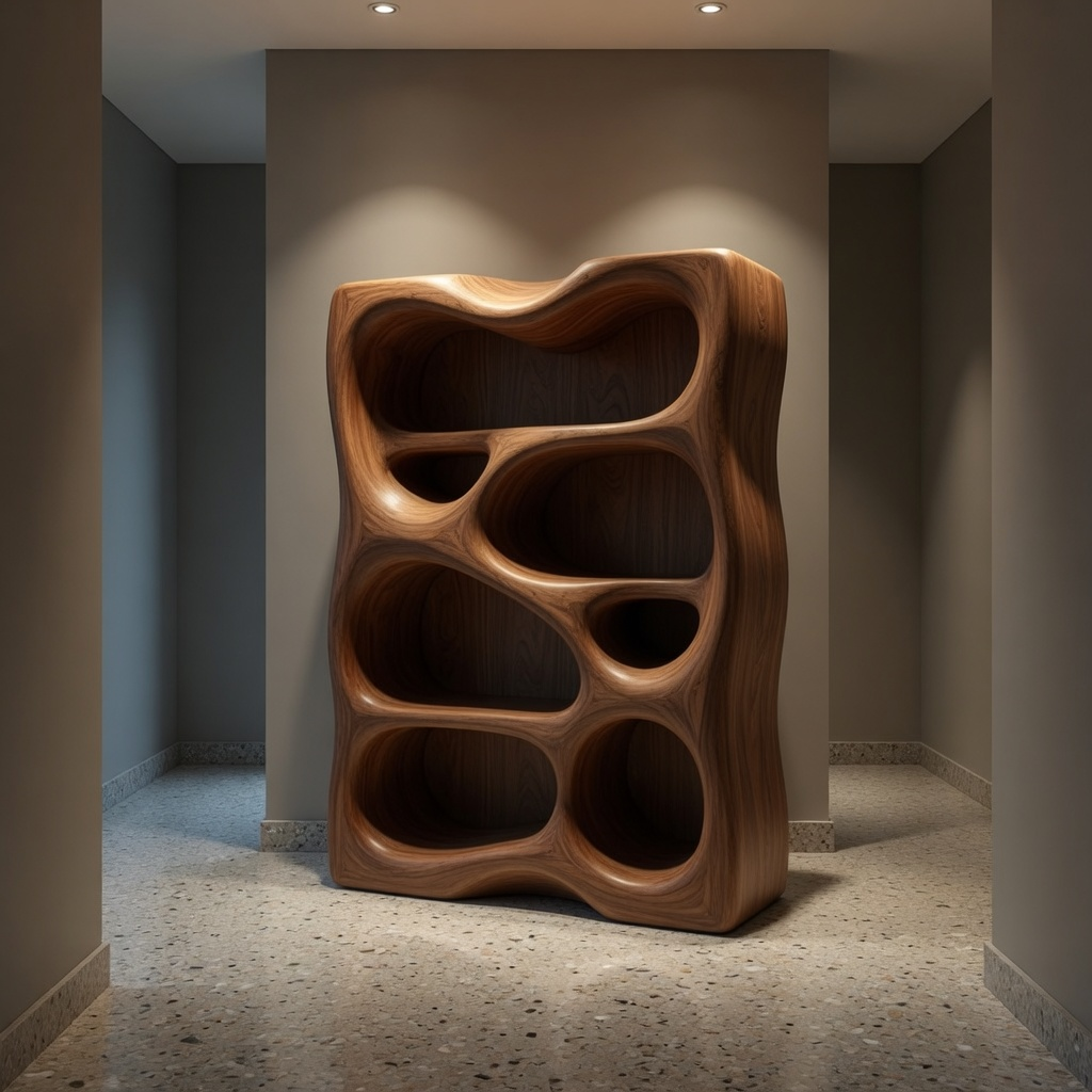 Mira Satin Wood Bookshelf