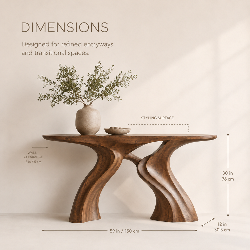 Liora Warm Walnut Console Table - Design 160