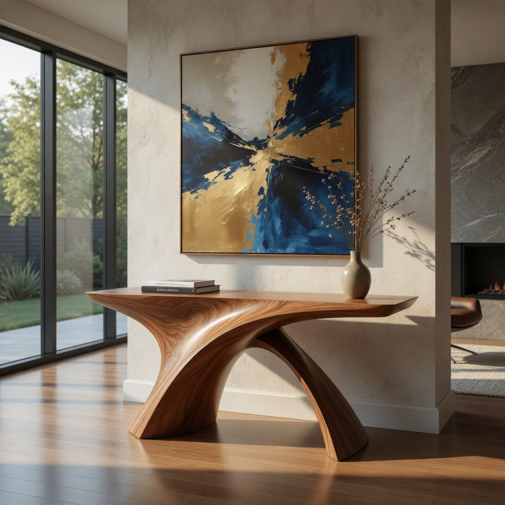 Mira Satin Wood Console Table