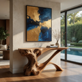 Selene Flowing Wood Console Table