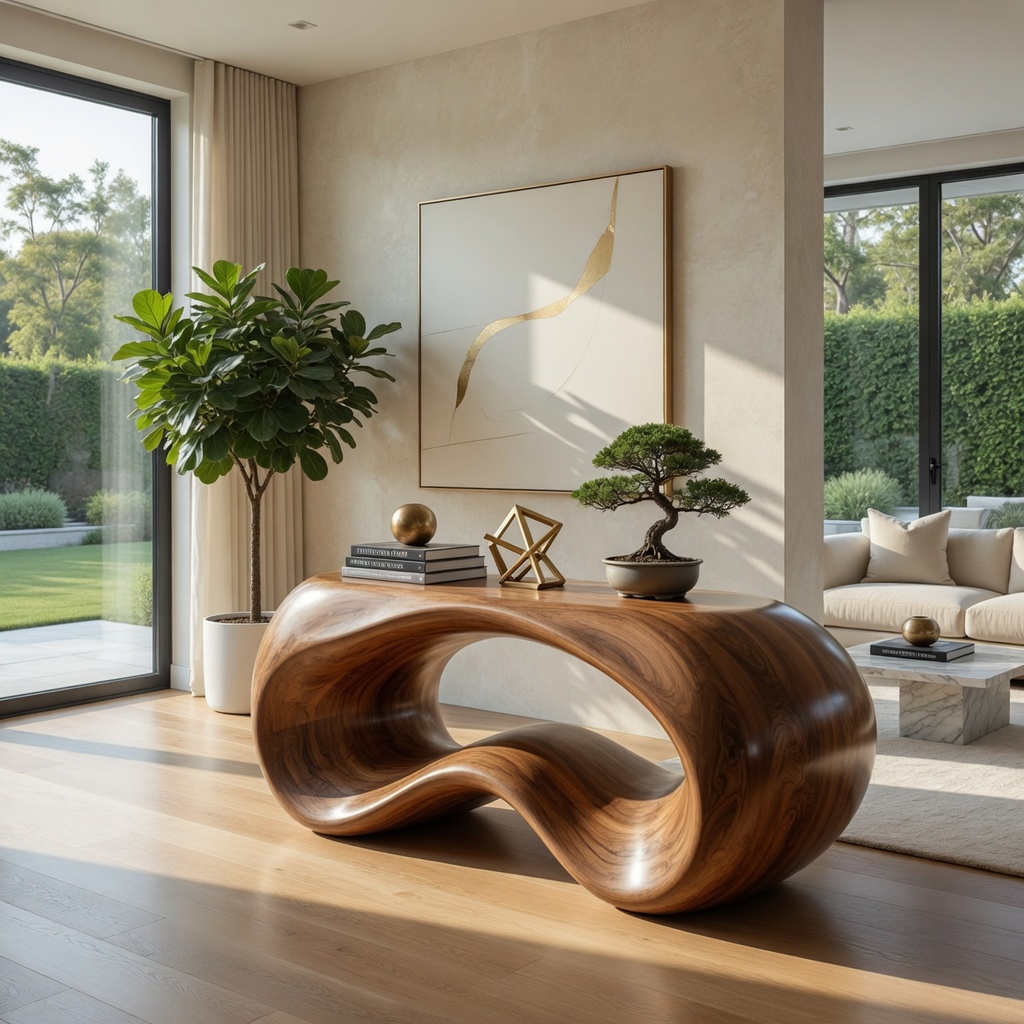 Solenne Rounded Console Table