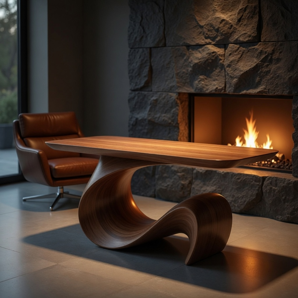 Brisa Modern Wood Console Table