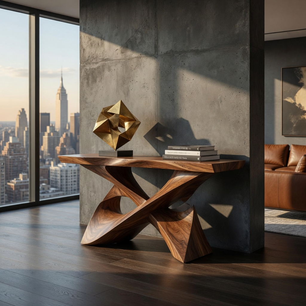 Maren Organic Wood Console Table