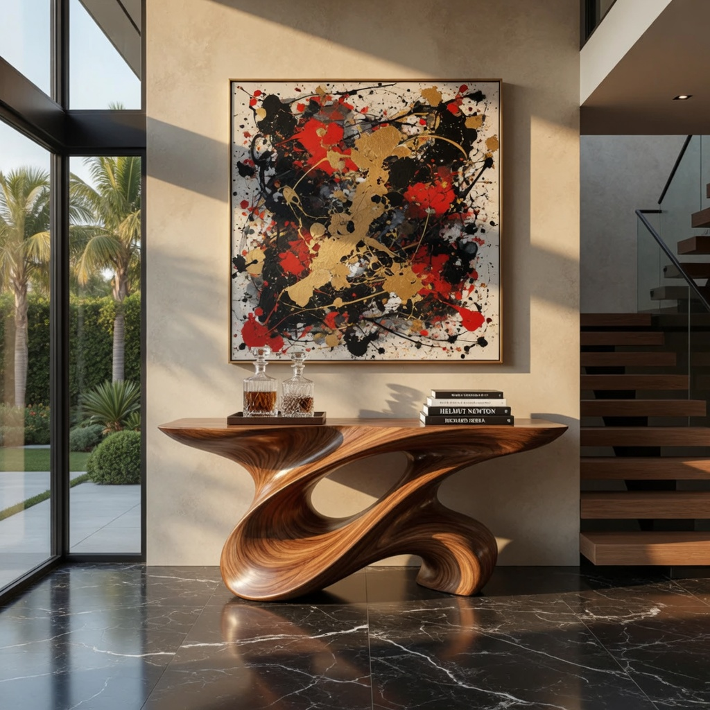 Vesper Soft Curve Console Table