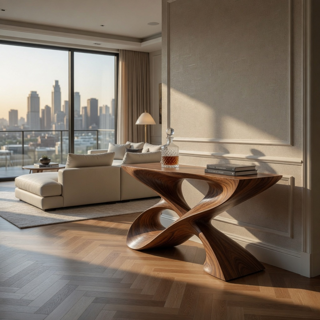 Elara Hollow Form Console Table