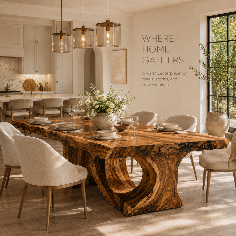 Harvest Sculptural Dining Table - Design 009